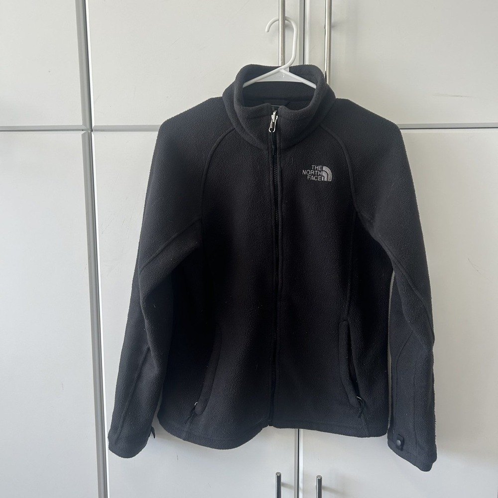 The North Face Womens Black TKA 100 Full Zip Fleece Jacket Size Medium